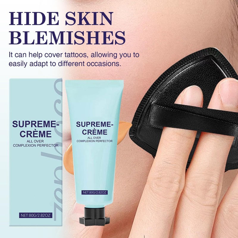 COWANIEE 2 Pcs Supreme Cream All-over Complexion Perfector Set, Waterproof