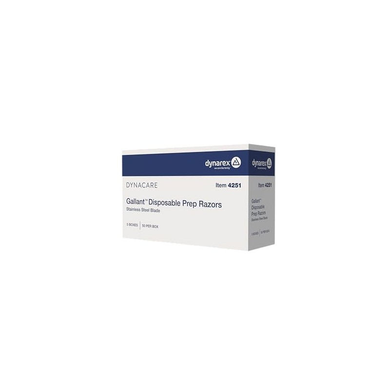 Disposable Gallant Prep Razor, Individually Foil-Packed, 50/bx