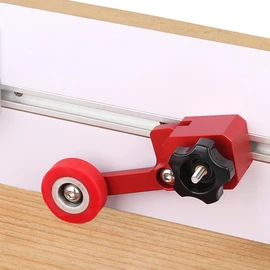 JCFANTS Updated Bearing Roller Featherboards, Precision Stock Guides for Table Saw Router Tables, Band Saws, Woodworking Tools and Safety Accessories (Red)