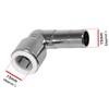 SPARES2GO 15mm x 15mm Push Fit Radiator Valve Chrome Reducing
