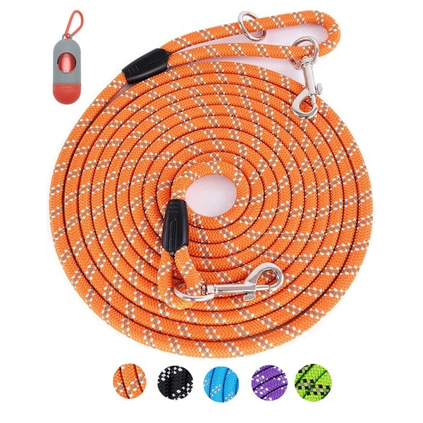 Long Dog Leash for Dog Training 10FT 16FT/30FT/50FT/100FT, Reflective Threads