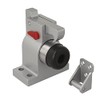 MS Beschläge Door Stop with Catch Hook Solid Rubber Buffer