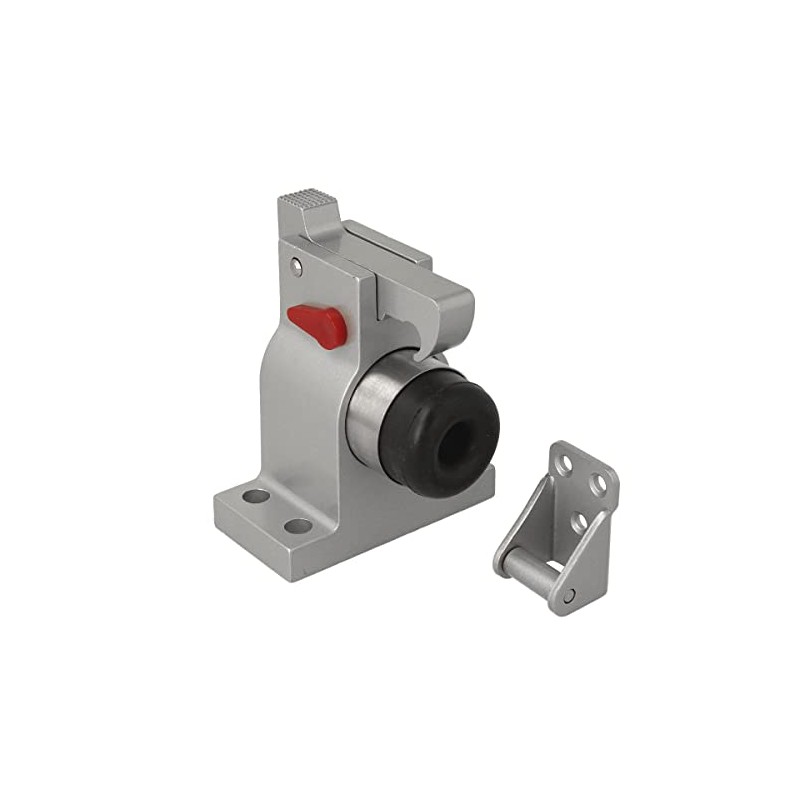 MS Beschläge Door Stop with Catch Hook Solid Rubber Buffer