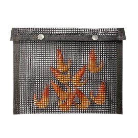 JooWing Non-Stick BBQ Mesh Bag Grill Pad Reusable Heat-Resistant Barbecue Baked Mat Bags for Charcoal Electric Grills&Smokers Pitmasters Heat Resistant Vegetables Grilling Pouches Accessories Tools