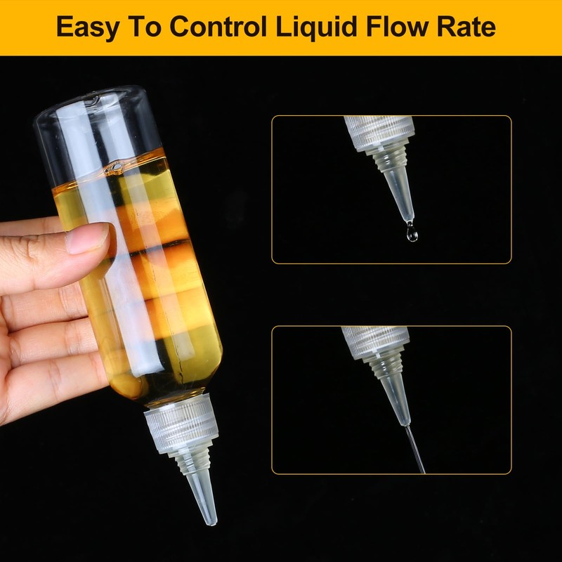 Amentalove 12PCS 100ml Squeezy Bottles with Nozzles, Small Squeeze Bottle,
