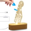 Hogurin Light Up Guitar Pick Holder, Acrylic Wood Desktop Picks