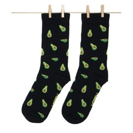 Roits Funny Avocado Black Socks Men Women Colourful Funny Socks Odd Fun Socks Gifts Accessories, black