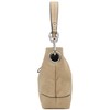 Hobo Shoulder Bag with Big Snap Hook Hardware (Taupe)