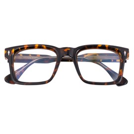 SKYWAY Blue Light Filter Glasses Men – Fashion Square Glasses Blue Light Glasses – Glasses Without Prescription – Blue Light Blocking Glasses for Men, Tortoiseshell