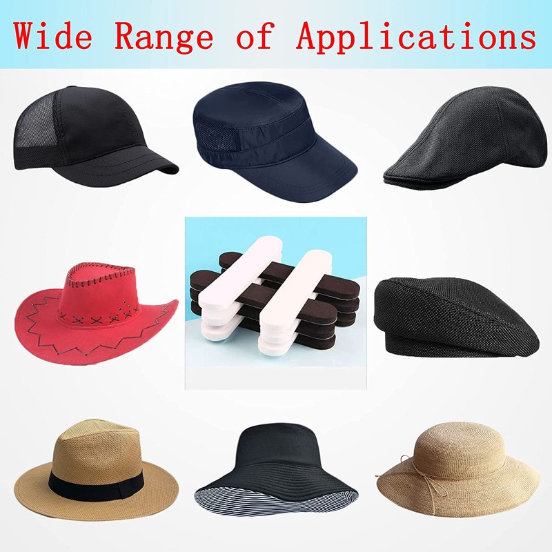 20 Pcs Hat Size Reducer,Soft Latex Hat Sizing Tape, cap