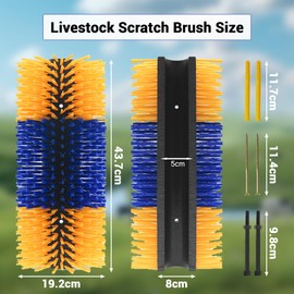 Livestock Scratch Brushes, Horse Scratcher Full Massage Grooming Brush Kit, Cow Brush Relieve Itching On The Back of Livestock for Horse Cow Cattle Sheep Pig Goat
