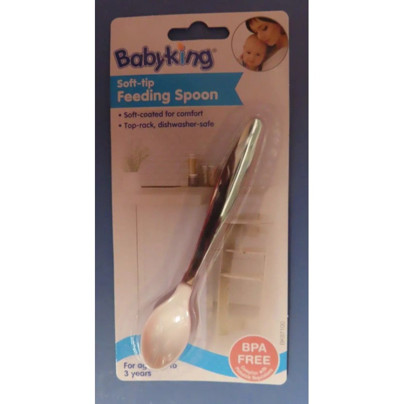 Baby King Soft Tip Feeding Spoon. Dishwasher safe # BK87100