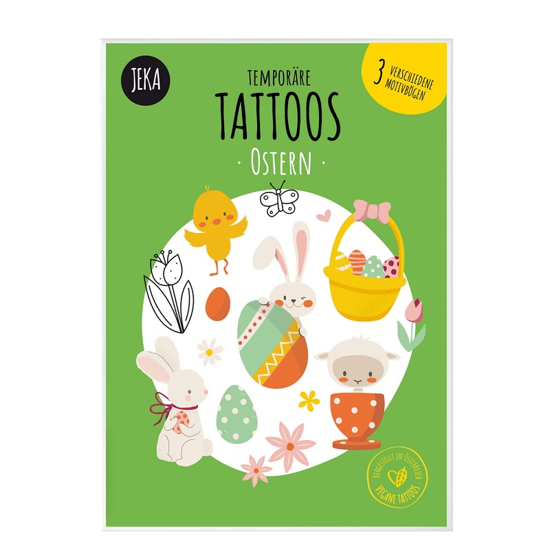 Children's Easter Tattoos, 3 Sheets Children's Tattoos, Easter Tattoos, Easter