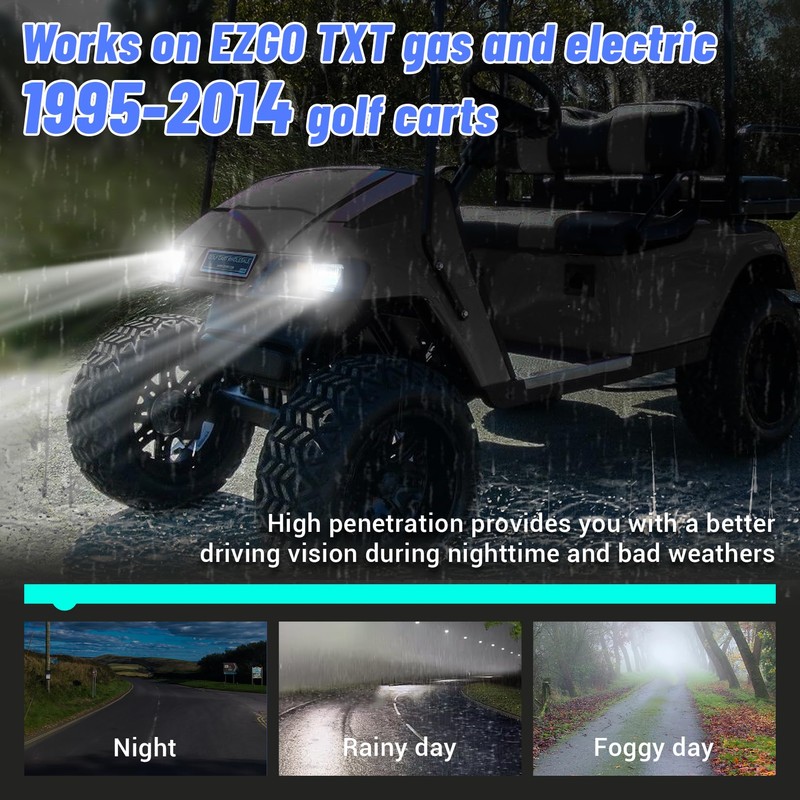 Drive-up Golf Cart LED Light Kit for EZGO TXT 1996-2013