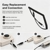 Nail Drill Cord Replacement, 48.5cm/19.1in, 5.5x2.5mm/0.21x0.98in Connector