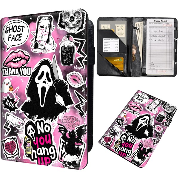 Server Book for Waitress – PU Leather Cute Server Organizer