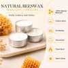 48 Pack White Natural Beeswax Tealight Candles Aluminum Cups 4-5