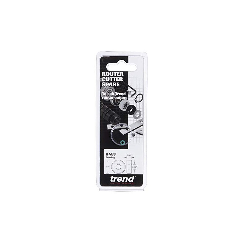 Trend Replacement Bearing, 3/16 Inch Diameter, 3/32 Inch Bore, B48J