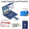 Passport Holder, Passport Cover with Credit Card Slot and Boarding