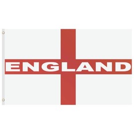 Second Ave England Flag 5ft X 3ft Large with Brass Eyelets English World Cup Euros St Geroge's Flag with Text
