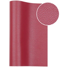 Ramya Solid Color Faux Leather Sheets(7.8"X 53"), Leather Fabric is Perfect for Leather Earrings and DIY Projects (Maroon Red)