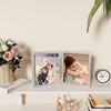 decorUhome Double 8x10 Picture Frame Vertical, Engineered Wood Bifold Photo