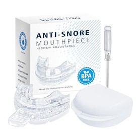 Guarda dental para dormir para evitar los ronquidos. Talla única y ajustable para adaptarse a cualquier tamaño de boca. Estuche incluido. Manual de...