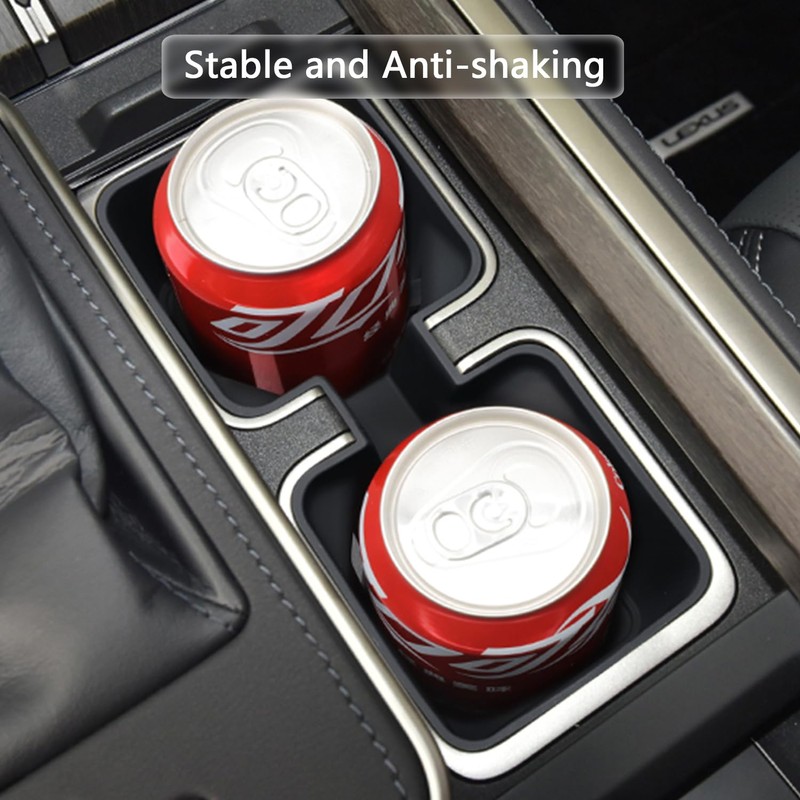 Armrest Storage Box, Wireless Charging Pad & Cup Holder Set