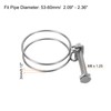 sourcing map 6Pcs Double Wire Hose Clamp, 53-60mm Adjustable Stainless
