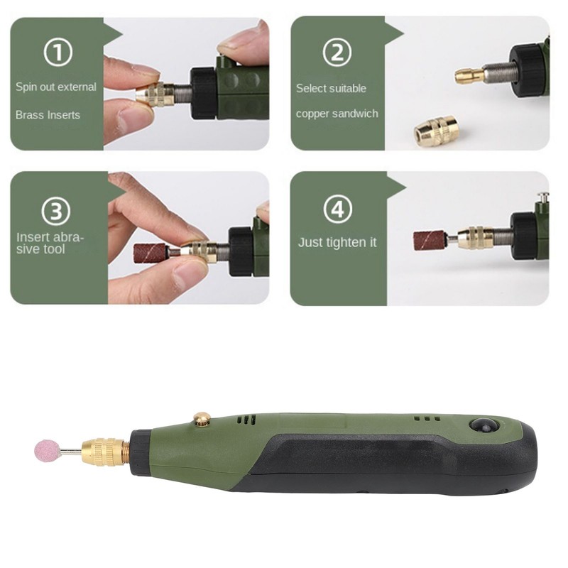 Cordless Rotary Tool USB Charging 3 Speeds Nonslip Rubber Widely