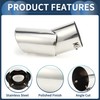 INFINAUTO Curved Slant Exhaust Tip Rear 2.9" Inlet 3.5" Outlet