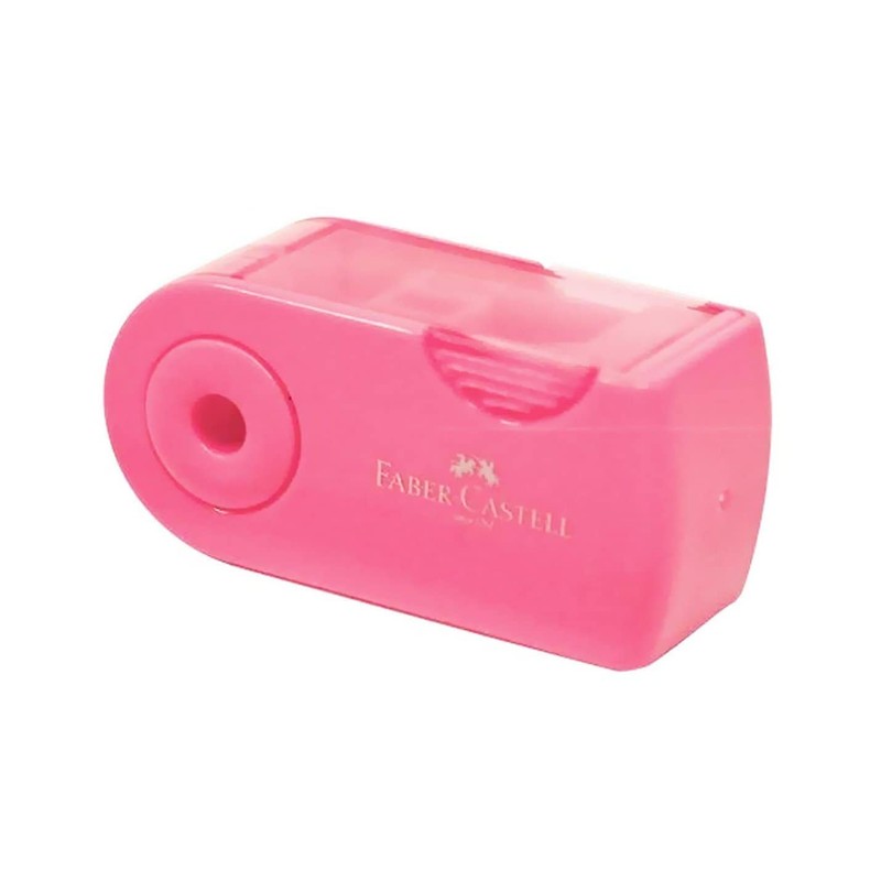 FABER-CASTELL 182701 Double Sharpener Sleeve, Assorted Red and Blue, No