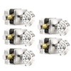 Orger Passage Door Knobs,Modern Glass Door Knobs, Keyless Stain Nickel