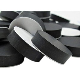1 1/4" D Round Silicone Rubber Feet Self Adhesive - 1/8" Thick Black Rubber Feet Self Stick Bumper Pads Black Rubber Bumpers Self Adhesive Rubber Spacer Adhesive Rubber Feet (8)