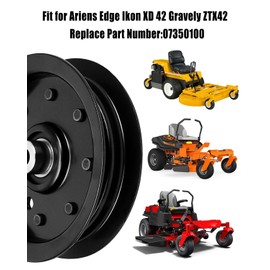 Idler Pulley Fit for Ariens Edge 34 42 52 Zoom 1540 1634 Gravely ZT XL42 ZTX42 Series, Lawn Mower Belt Pulley Replace 07350100
