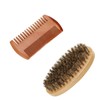 SYF-UN Beard Brush Comb Set for Men, Wooden Boar Bristle