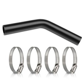 TKKEUEP Gasoline Fuel Filler Neck Hose with 4 Hose Clamps,2.25 inches Inside Diameter Fuel Hose, Reinforced Gas tank filler hose (45 degree, 2.25" ID)