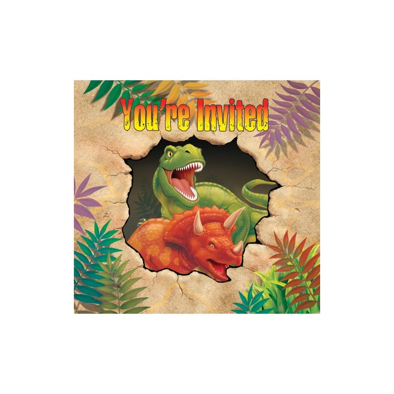 Creative Converting Dinosaur Foldable Invitations with Envelope