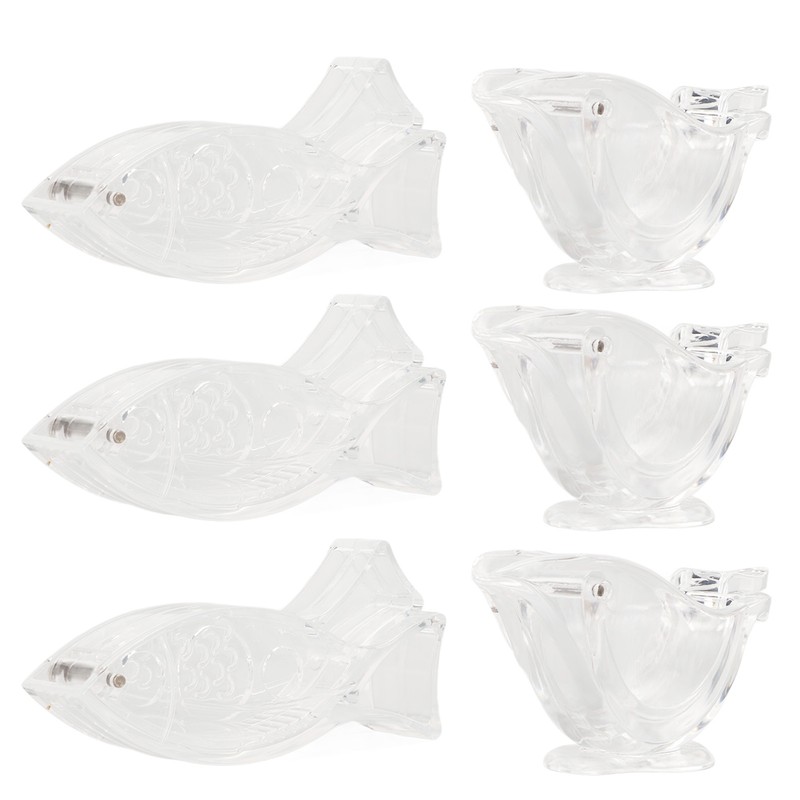 10Pcs Manual Lemon Juicer Transparent Safe Acrylic Fish Bird Shaped