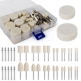 88PCS Dremel Polishing Kit,Metal Polishing Kit, Polishing Buffing Wheel Wool Felt Polishing Wheel for Dremel Rotary Tool Accessories, with 1/8" Shank for Jewelry Metal Polishing