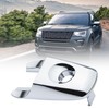 Kaloeou Driver Side Chrome Exterior Door Handle Lock Cylinder Cover