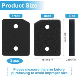 Set of 2 9164761 Dryer Filter for Miele T1 Heat Pump Dryer, Replacement Part for Miele Dryer Filter, Fine / Coarse 207 x 157 x 30 mm Tumble Dryer Base Filter