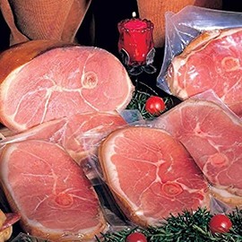 Burgers' Smokehouse Uncooked Attic Aged Country Ham (Sliced and Sealed, Two 7 1/2 to 8 1/2 lb. half hams.)