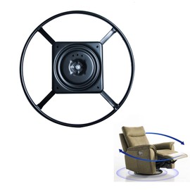 Yoogu 2 Pack of 22 inch Heavy Duty Recliner Chair Sofa Furniture Ring Base w Swivel Replacement with 10 Inch Plate (22 inch 2pcs)