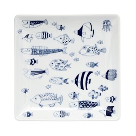 natural69 Cocomarine Square Plate M Fish Flock