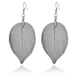 Selia Feather Drop Earrings, Long Feather Earrings, Minimalist Look, Handmade, Brass, Black