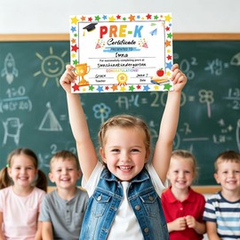 PRE-K Graduation Diploma, 30 Pcs Preschool Graduation Award Certificate 2026 Kindergarten End of School Year Certificate for Students Kids Classroom End of School Year Gifts Graduation Supplies