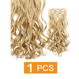 prinfantasy Long Wavy Blonde Wigs for Women Synthetic Hair Heat Resistant Ombre Wig with Fringe for Daily Party Cosplay Use 22 Inches, MW087