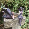 Set of 2 Garden Fairy OrnamentS 12cms tall/Statue Angela and