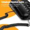 Uvital 5 Meters Telephone Phone Handset Cable, 2Pack RJ9 Coiled